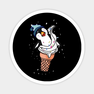 Penguiin Ice cream Magnet